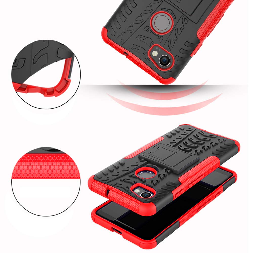 Asuwish telefoonhoesje voor Google Pixel 2 XW, for Pixel 2 XL, Red